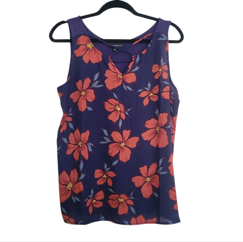 Floral Purple Tank Top